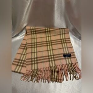 Burberry Cashmere Pink, Brown, Tan Scarf